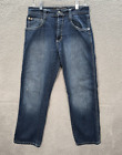 Southpole Jeans Mens 32 Blue Loose Baggy Distressed Hip Hop Rap Streetwear *