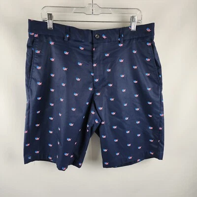 Pantalones Cortos Walter Hagen Para Hombre 36x10 Azul América Estampado Completo Foto 1 de 4