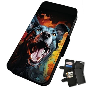 Printed Silicone Flip Mobile Phone Case Cover Gift Original Dog Bark Cute Pet - Picture 1 of 4