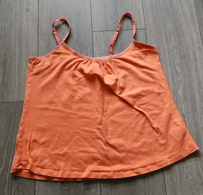 Faded Glory Tank Top Women's 2X 18W 20W Orange Adjustable Straps Stretch - Image 1 of 4