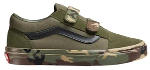 VANS Old Skool V Camo Sidewall Grape Leaf Sneakers Canvas Kids Shoes - Picture 1 of 6
