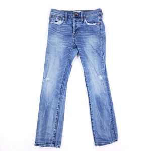 Madewell Cruiser Straight Jeans 26 Blue Distressed Stretch Denim Raw Casual Fit - Picture 1 of 12