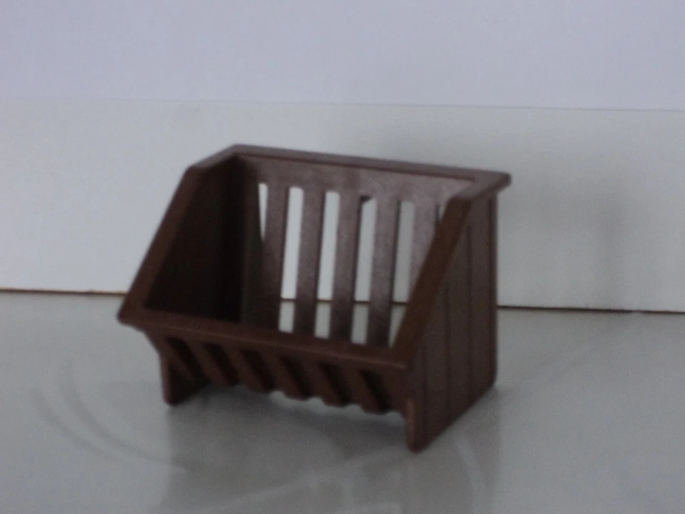 PLAYMOBIL vintage country mangeoire marron 3855 4093 4344 4826 4866 5107 5516 - Photo 1/3