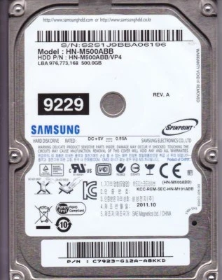 Samsung HN-M500ABB HN-M500ABB/VP4 fw: 2AR10001 C7923-G12A 500GB USB 3.0 C7-06 - Image 1 of 2