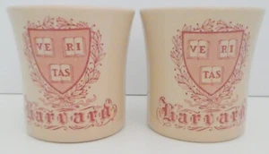Harvard University TASSEN Beige Burgund Cooperative Society 2er Set Vintage - Bild 1 von 13
