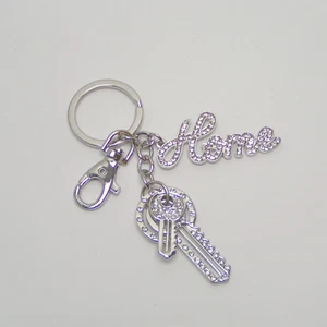 Formano Schlüsselanhänger Home Schlüssel Metall Strass-Steine Silber - Bild 1 von 1