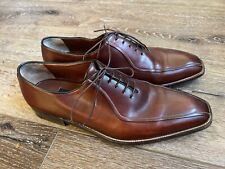 A. Testoni Oxfords Size 8.5 Brown Leather Dress Shoes, Wedding, Work
