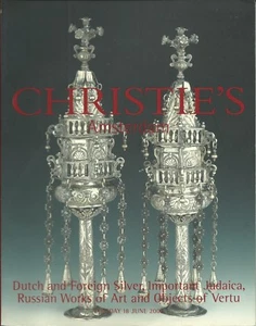 CHRISTIE’S AMSTERDAM DUTCH SILVER JUDAICA VERTU SNUFF BOXES RUSSIAN WOA Cat 2002 - Imagen 1 de 1