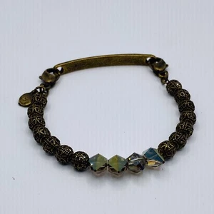 Lenny and Eva Be The Light Antique Gold Tone Beaded Bracelet - Picture 1 of 3
