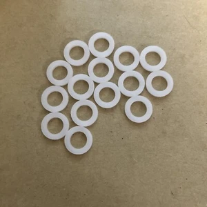 15 Stück Fitschenringe 9x15x2mm Weiß Türringe Kunststoff / Nr.160 - Bild 1 von 2