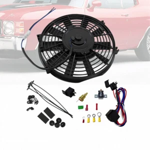 10" Push Pull Reversible Electric Straight Blade Radiator Cooling Fan w/ Relay - Picture 1 of 7