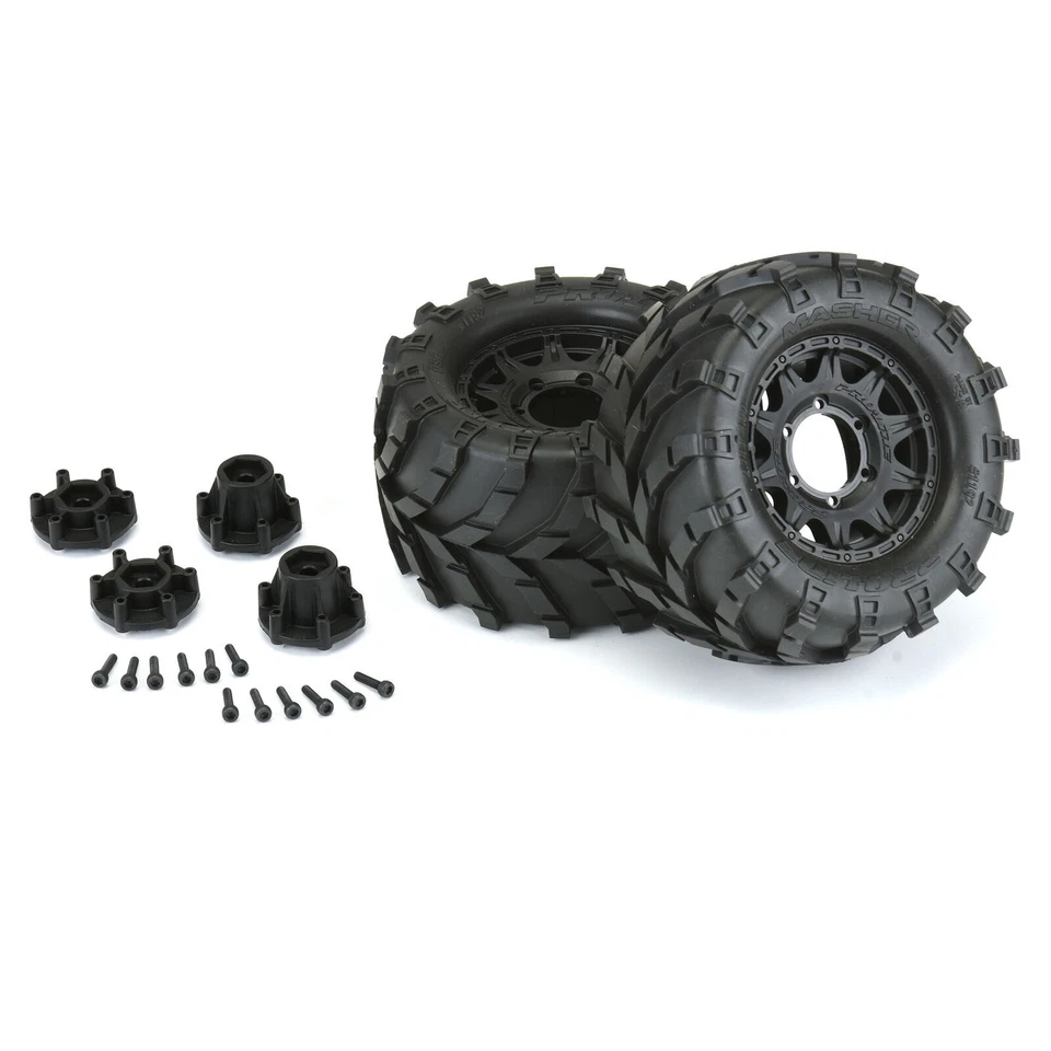 Pro-Line Racing 1/10 Masher 2.8 All Terrain Tires Mounted Raid 6x30 Wheels 2pcs - Image 1 of 1