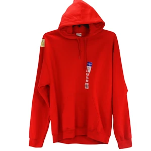 Gildan Men's Fleece Hooded Sweatshirt Style G18500 Red Large NWT - Picture 1 of 6