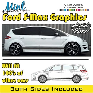 FORD S-MAX GALAXY Rayas Laterales ST Titanio Calcomanías Adhesivas Gráficos SIN P&P 006 - Imagen 1 de 4