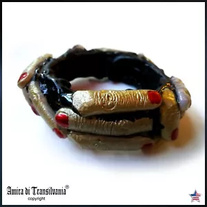 Bracelet Armlet Jewelry Woman Artist Brand Cuff Bangle Five Fingers Macabre Gift - Picture 1 of 24
