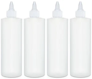 4-Pack 16oz Condiment Squeeze Bottles - Leak Proof for Sauces Crafts - Picture 1 of 4