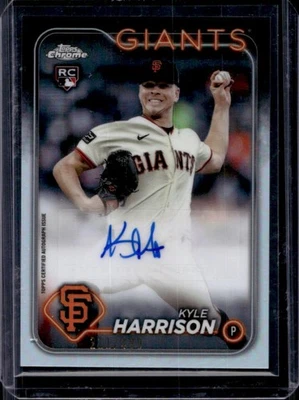 2024 Topps Chrome Update Kyle Harrison Auto RC Refractor Rookie #211/499 Giants - Image 1 of 2