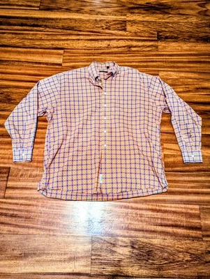 Vtg Burberry London Orange Plaid Long Sleeve Button Shirt Men's XL Gitman USA - Image 1 of 4