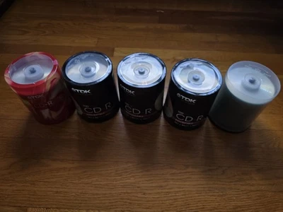 New TDK Audio Music CD-R 80min 700MB 52X Blank Recordable Discs 100 Pack X 5=500 - Image 1 of 4