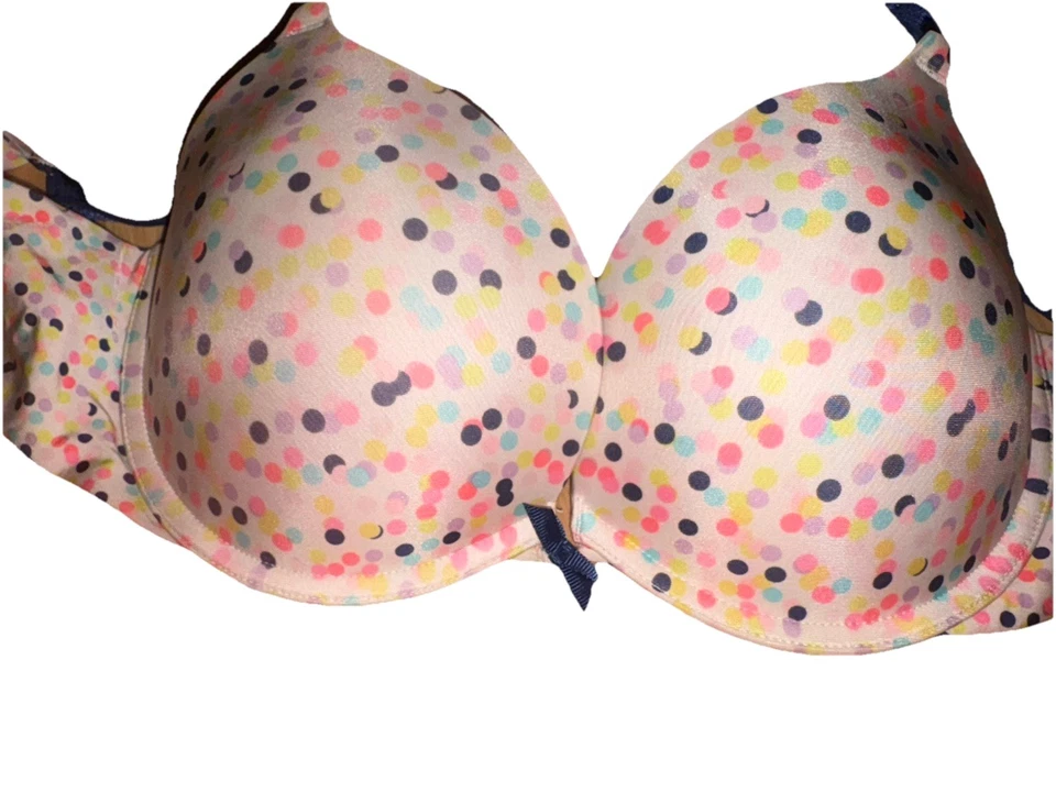 Victoria's Secret Sujetador Push-up en Blanco con Lunares Multicolores 34D Foto 1 de 4
