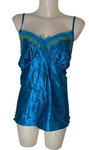 Y2K Womens Blue Babydoll Fairy Boho Retro Coquette Girlie Cami Tank Top Sz 18/20 - Picture 1 of 4