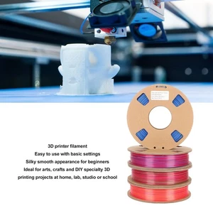 4 Rolls Silk Dual Color Filament PLA Filament 1.75mm Red Gold Red Green Red NEW - Afbeelding 1 van 12