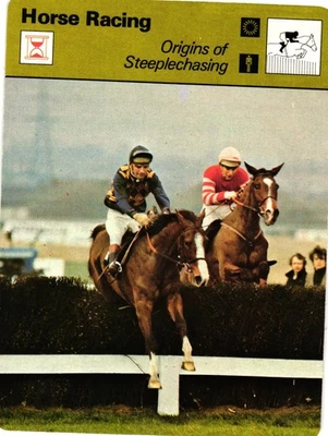 Tarjeta 69-20 ORIGINS OF STEEPLECHASING Rathgorman Horse Racing 1979 Sportscaster Foto 1 de 2