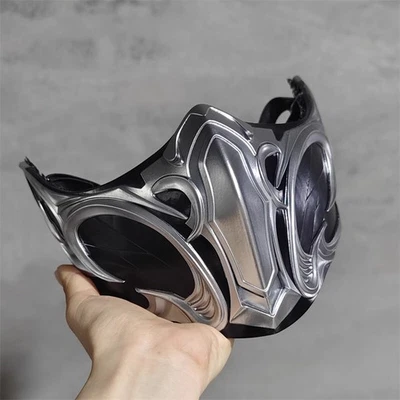 Mortal Kombat SUB-ZERO Mask CLASSIC SUB-ZERO FRP Half Face Mask Cosplay Props  - Image 1 of 4