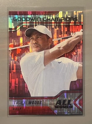 TIGER WOODS ⛳️GOLF GREAT!!! "RARE" /299 ✨RED✨REFRACTOR CARD !!! UPPER DECK - Image 1 of 4