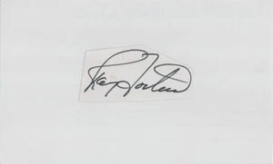 Ray Fortin NHL DE COLECCIÓN Corte de Papel Hockey Autógrafo Tarjeta Índice Azul Fallecido - Imagen 1 de 1