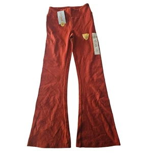 Cat & Jack Flare Leggings Girls Pull On Knit Pants Casual Orange Size S (6/7) - Picture 1 of 2