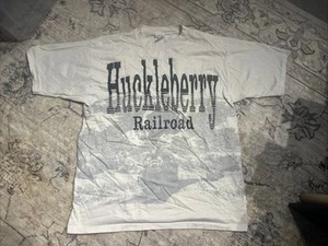Vintage HUCKLEBERRY RAILROAD FLINT MI. T- SHIRT XL Single Stitch USA - Picture 1 of 7