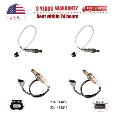 Sensor de oxígeno O2 aguas arriba y aguas abajo 4 piezas para Infiniti Q50 2014-2017 3,7 L V6 Foto 1 de 4