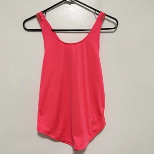 Under Armour Women’s Size XS Tank Top Loose Logo Strap Neon Pink Athletic - Picture 1 of 9