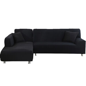 L Shape 1 2 3 4 Seater Stretch Sofa Covers Slipcover Corner Couch Cover Elastic