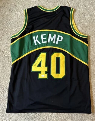 Shawn Kemp Signed #40 Seattle SuperSonics Custom Black Jersey JSA COA - Image 1 of 4