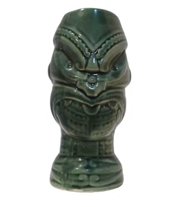Tiki Trinkbecher Tasse Vase grün Hawaii Kriegerkopf Jäger DW136G Vintage 60er Jahre - Bild 1 von 8