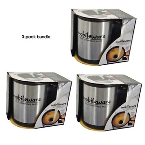 3 Pack Mobileware Self Stirring Mug Auto Mixing Coffee Cup Electric Lazy Tea Mug - Picture 1 of 8