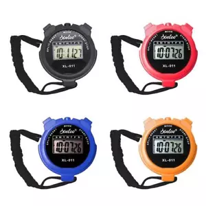 NEW Digital Handheld Sports Stopwatch Stop Watch Timer Alarm Counter - Picture 1 of 19