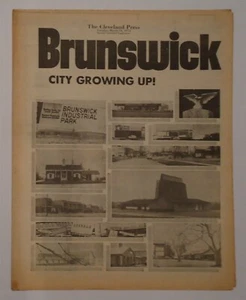 Brunswick OH 1972 suplemento de periódico Cleveland Press anuncios de historias locales - Imagen 1 de 3