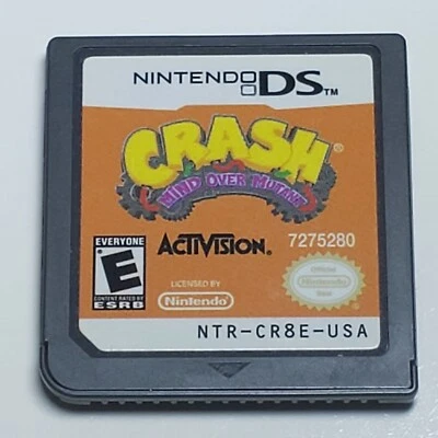 Crash Mind Over Mutant (Nintendo DS, 2008) Game Cartridge Only Authentic Tested  - Image 1 of 2