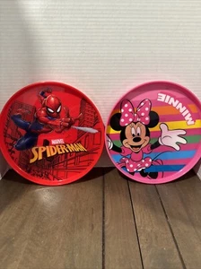 ZAK Marvel Spider-Man UND Minnie Mouse 2-in-1 Mikrowelle wiederbeheizbare Teller - Bild 1 von 6