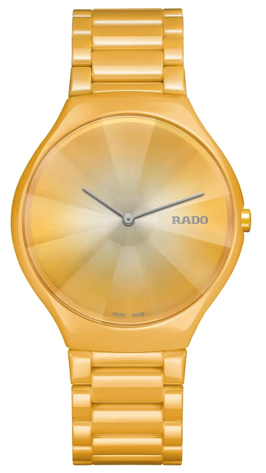 Rado True Thinline x Great Gardens of the World Yellow Dial Men Watch R27122252