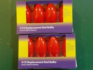Light Keeper Pro Ceramic Red C9 Replacement Bulbs 120V 7W 60Hz AC - 4-Count - Picture 1 of 2