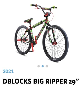 2021 SE Bikes DBlocks Red And Green Camo Ripper 29" BMX Bike - Picture 1 of 5