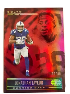 2021 Illusions Base Red #9 Jonathan Taylor /99 - Indianapolis Colts - Picture 1 of 7