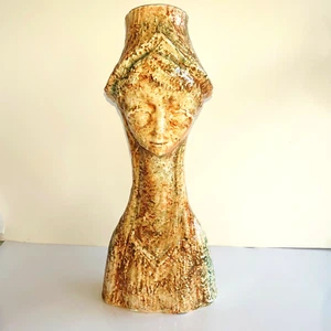 Vtg 1960s/70s Modigliani Style 17" Italian Art Pottery Bust of Young Woman EUC - Picture 1 of 6
