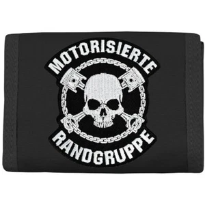 Geldbörse mit Aufnäher Motorrad Motorisierte Randgruppe Biker moped bike Patch  - Bild 1 von 3