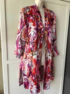 Chico's Kimono Jacket/Caftan  Wide Sleeves Colorful - Chico's SZ 0 (0-6) NWT - Picture 1 of 3