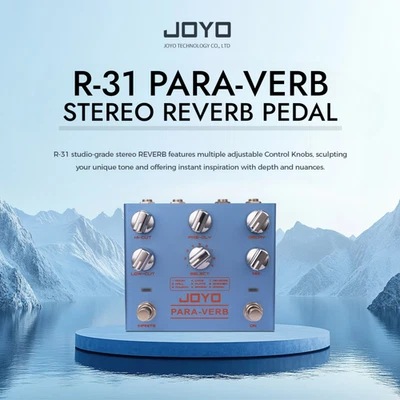 Pedal de efectos para guitarra Joyo R31 PARA-VERB multifuncional estéreo reverberación con luces Foto 1 de 4